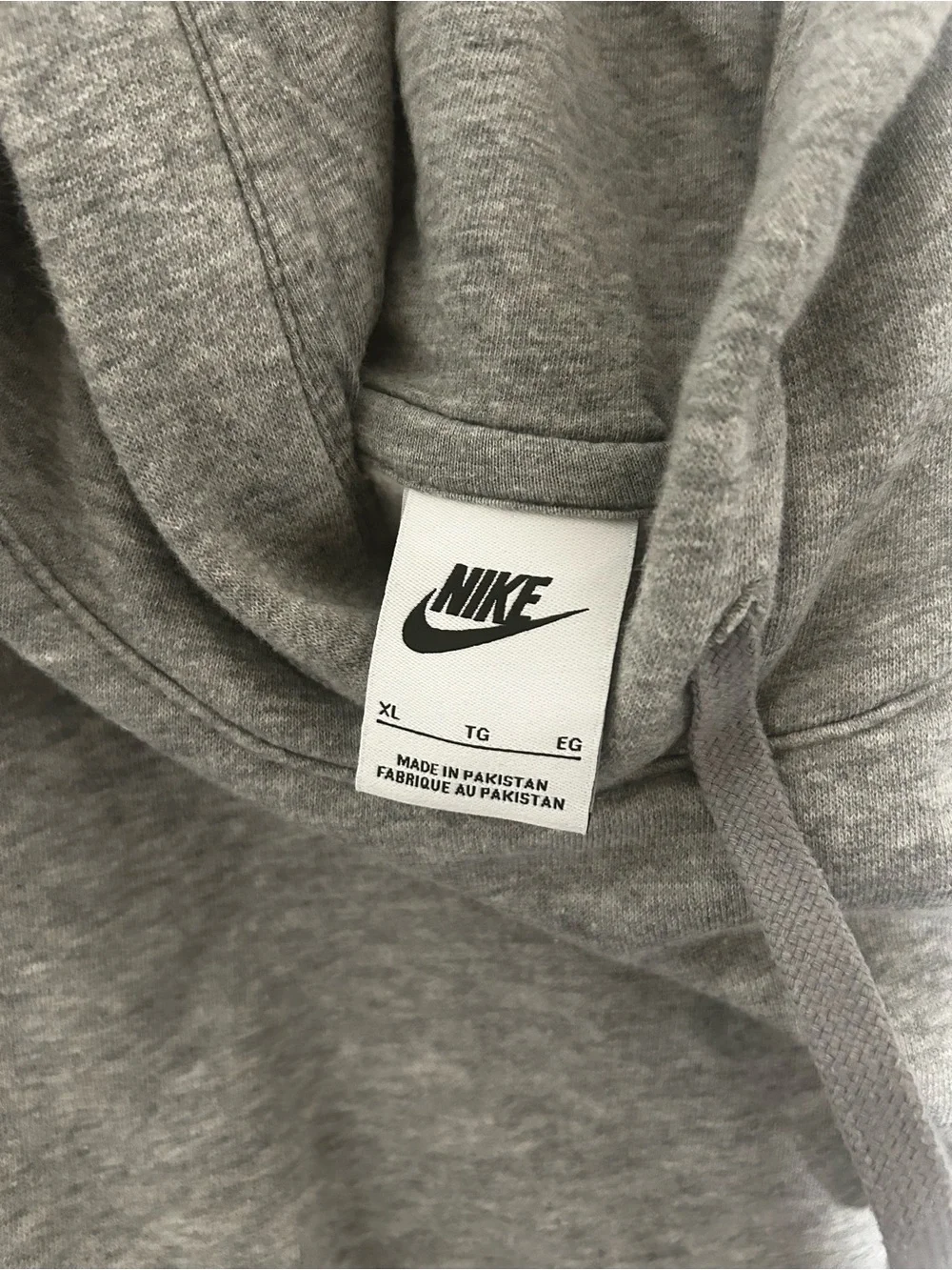 Nike Light Gray Hooded Sweatshirt with White Tag